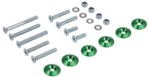 Set: CNC Senkscheiben für Gabel und Stoßdämpfer, Grün - für S51, S50, S70,