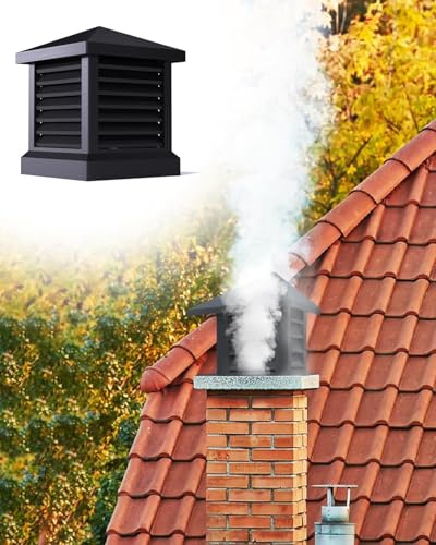 Sombreros para Chimeneas Cubierta de Chimenea con Rejilla de Ventilación para Exteriores, Tapa de Ventilación para Techo de Cocina Familiar, Protector de Lluvia para Escape de Humos Existente con Reji