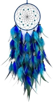 SynapSYA Dreamcatcher Atrapa SueñOs Atrapasueños Creativo decoración de la Pared del hogar decoración de la Pared Colgante de la Serie Forestal(Blue)