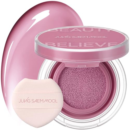 JUNG SAEM MOOL Artist Cushion Blush | Easy to Blend with Puff, Buildable Liquid Blush for Cheeks with a Natural & Dewy Finish, Korean Makeup (Dewy | Blooming Pansy)