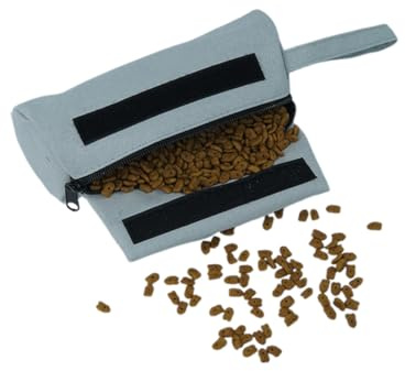 Futterdummy für Hunde - Apportierbeutel für alle Hunderassen - Futterbeutel - Perfekt für Dummy Hundetraining (grau)