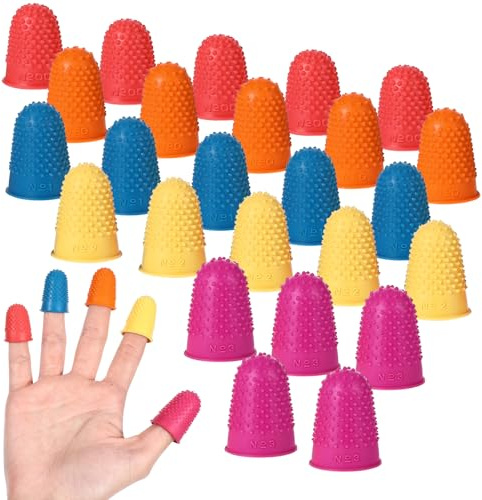 25 stycken fingervärmare silikon fingerskydd gummi fingerkuddar fingertoppar skydd halkfri skållning fingerskydd återanvändbar fingerborg för kontoret sömnad trädgårdsmästare vaxning limning