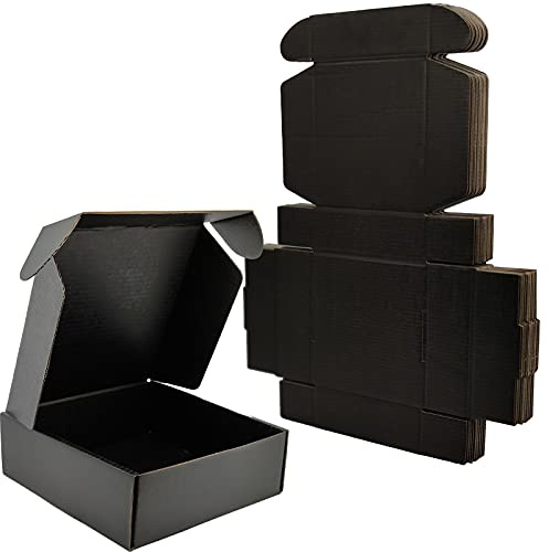 Cenoid Scatole di Cartone per Spedizioni Piccole Regalo, 20 x 20 x 10 cm Scatola Nera imballaggio (25 pezzi)