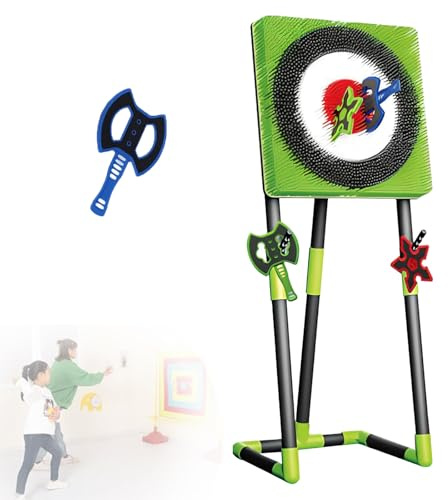 ZYGPH Axe Throwing Game Set - Foldable Target Game for Indoor/Outdoor Fun - Combo with Axe Throw and Lawn Dart - Perfect for Family and Kids