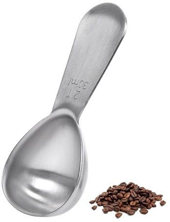 Doosu Kaffeemesslöffel, 18/8 Edelstahl Dosierlöffel, Kurzem Griff, 2EL/30ml | Metall Kaffeelot Portionierer Messlöffel lebensmittelecht, für Kaffeebohnen Kaffeepulver Tee Proteinpulver Espresso Zucker