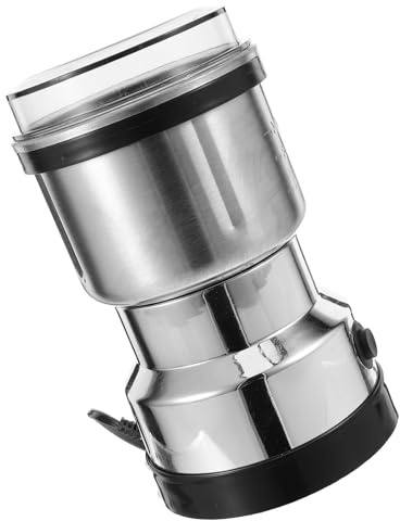 Molinillo de Café Eléctrico de Acero Inoxidable, 500ml, 6 Cuchillas | Plata, Molienda Precisa y Fácil Limpieza, para Granos y Especias, Uso en Viaje o Encimera