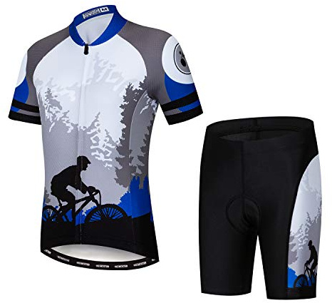 Hotlion Kids Cycling Jersey Set Short Sleeve Boys Mountain Bike Shirt Girls Cartoon Bicycle Tops Childs for Riding Biking