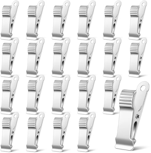 22Pcs Small Metal Clips, Stainless Steel Alligator Clips for Crafts, Oven Safe Clip for Baking Pan, Mini Clamps Backdrop Clip for Office Paper Hanging Lights(Silver)