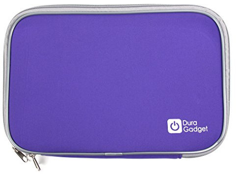 DURAGADGET Water Resistant Portable DVD Player Purple Case with Soft Padded Lining - Compatible with RCA DRC99310U 10-Inch Portable DVD Players