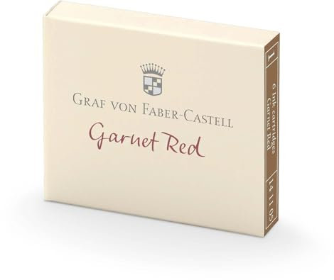 Graf von Faber-Castell 141105 Tintenpatronen, granatrot