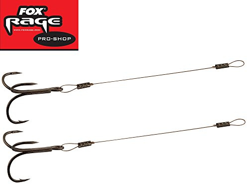 Fox Rage 49 Strand Stinger - 2 Angsthaken für Gummifisch, Zusatzdrilling für Gummiköder, Angelhaken für Gummifische