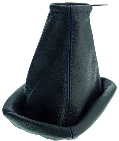 Funda palanca de cambios para Opel Zafira A 1999-2005 - negro azul - de cuero auténtico - de marchas manual - para transmisión manual - fuelle palanca de cambios - Repuesto Específico - (A0006-2)