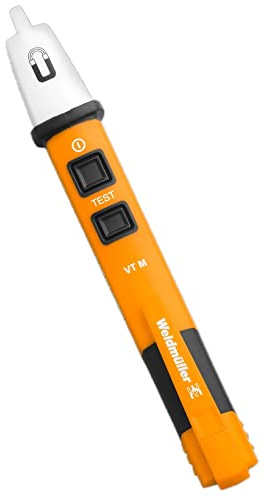 Weidmüller Magnetfeldtester VT M (kontaktloser Tester, akustische + optische Anzeige, Prüfart 1-polig, LED-Spannungsanzeige, Messwerkzeug) 481144, Grau