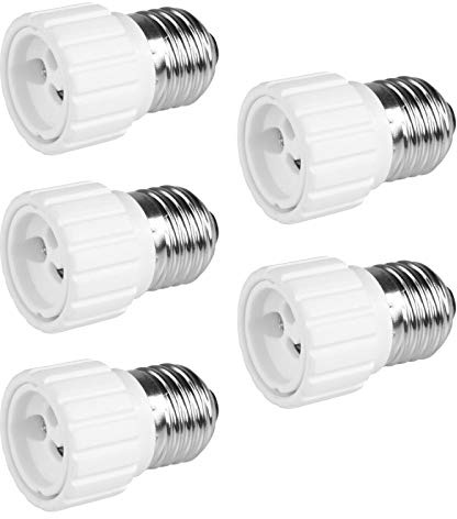 5x Lampensockel Adapter | E27 auf GU10 | Lampenfassung Konverter Fassung Sockel Stecker Glühbirne Lampe LED | 5 Stück