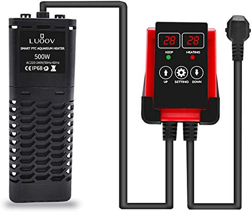 Zooma Aquarienheizer, 50W-1200W PTC explosionsgeschützter Thermocontrol Reglerheizer Aquarium Heater, (EU Stecker), Unterwasser Aquarium Heizung