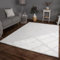 TT Home Alfombra De Pelo Largo Suave Monocromo Moderna, Color:Blanco, Tamaño:200x280 cm