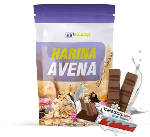 MASmusculo - Harina de Avena - 1 kg - Fuente de Proteína - Favorece la Flora Intestinal - Saciante Apetito - Chocolate con Leche