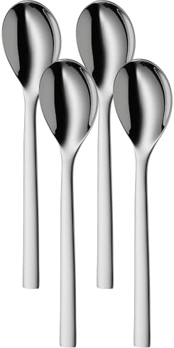 WMF Atria Menülöffel 20,9 cm, Cromargan Edelstahl poliert, Esslöffel,Suppenlöffel, spülmaschinenfest (Packung mit 4)