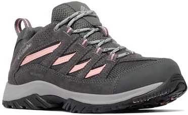 Columbia Crestwood Wp, Scarpe da trekking ed escursionismo impermeabili a vita bassa Donna, Dark Grey/Salmon Rose, 39.5 EU