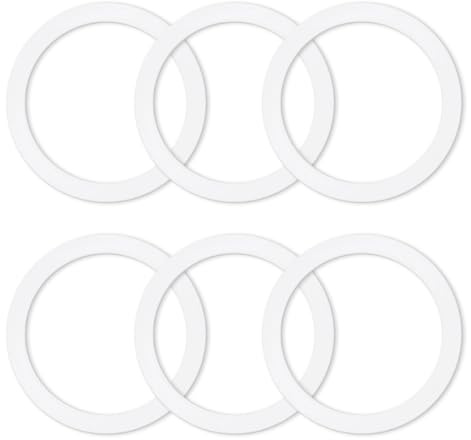 Lot de 6 joints d'étanchéité pour cafetière Bialetti Moka Express Dama 9 tasses – Anneaux d'étanchéité de rechange en silicone de qualité alimentaire pour cafetière en aluminium