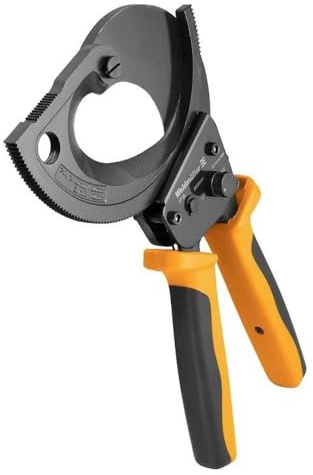 Weidmüller Kabelschneider KT 50 (bis ø 52mm, mit Ratschenfunktion, für Aluminium + Kupfer, quetschfreies Schneiden, Kabelzange Länge 345 mm, Werkzeug für Elektriker) 480762