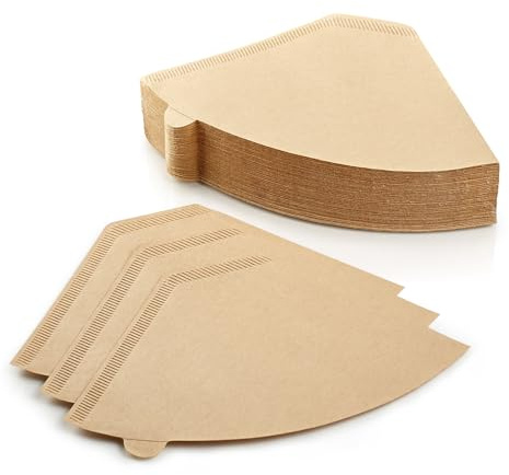 100 Count #4 Unbleached Paper Coffee Filters for Cuisinart, Ninja, BLACK+DECKER & other 8-12 Cup Coffee Makers - Perfect Paper Filter for Pour Over and Drip Coffee