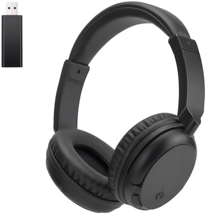 DEARBIRDER Wireless Premium Bluetooth Over Ear Headphones for TV, PC and Audio Device, Overhead Headset with FM Radio, Lightweight Adjustable Headband for Teenagers, Seniors, Adults