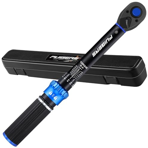 PUIBERS 1/4 Inch Pound Torque Wrench, Bike Torque Wrench 1/4 3-25 NM/22.6-221.3 in.LB，Dual-Direction Adjustable 72 Tooth Drive Small Newton Meter Wrenches for Bike, Motorcycle and Car Repair