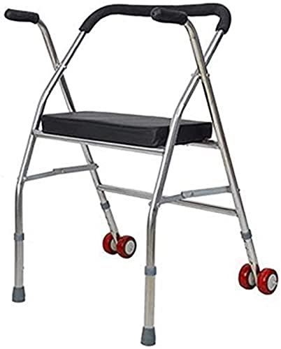 HZHXIFUFA Rollator Walker Mobilitäts-Gehhilfe für Erwachsene und ältere Menschen Leichtgewichtiger Gehwagen, Walker Rollator mit Sitz für ältere Erwachsene und Senioren Freundschaft und Tugend