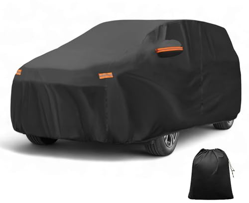 X AUTOHAUX 210D-PU - Funda de Coche Impermeable para Toyota BZ4X | Protección contra el sol, lluvia, nieve, granizo, cremallera de puerta lateral izquierda