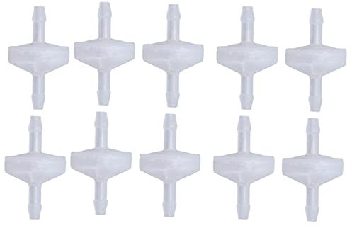10 Stück Widerhaken-Rückschlagventil, PP-Kunststoff, Mechanische Übertragungsmembran, Einzelweg-Absperrventil, 3 Mm, Durchscheinend (3mm durchscheinend)