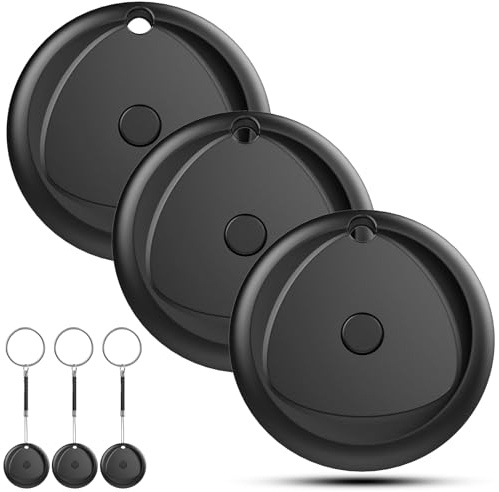 Air Tags, Smart Tarcker Tag Work with Apple Find My App (iOS only), Keys Finder Tag with 80dB Alarm Volume, Replaceable Battery, IP67 Waterproof Item Locator for Luggage, Backpack, Wallet etc, 3-Pack
