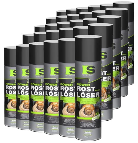 Spraytive 30 x 500 ml Power Remover MoS₂ Spray – Rimozione della ruggine altamente efficace con lubrificante solido – Strisciante, a basso attrito, anticorrosione – Per auto, officina e industria