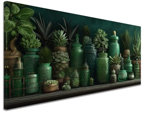 Plant Paint by Numbers Bottle Paint by Numbers Kits, Painting by Number for Adults with Frame, DIY Acrylic Oil Painting Kits for Kids or Beginner with Brushes, Home Decor 24x48 inch/60x120cm k-1173