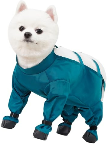 Schutzanzug für Hunde, staubdicht, Regenhose mit belüftetem Stoff, leicht zu tragen, Wasserdach-Jumpsuits für Rassen, Outdoor-Hundekleidung
