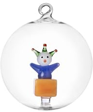 Ichendorf Cascanueces bola de Navidad Jack-in-The-Box 8 cm cristal borosilicato