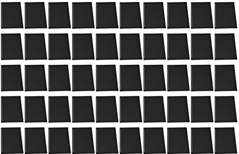 50 unidades de protector de hojas mate A5, cubierta translúcida de plástico PP para encuadernar papel con 20 agujeros, ideal para cuadernos, informes y presentaciones; resistente (Negra)