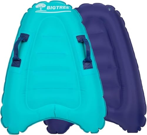 BIGTREE 2er-Set Bodyboard Aufblasbar Aufblasbares Surfbrett, Leichtes Tragbares Schwimmenbrett mit Griffen, Weiche Bodyboards zum Schwimmen, Lernen Hilfsmatte