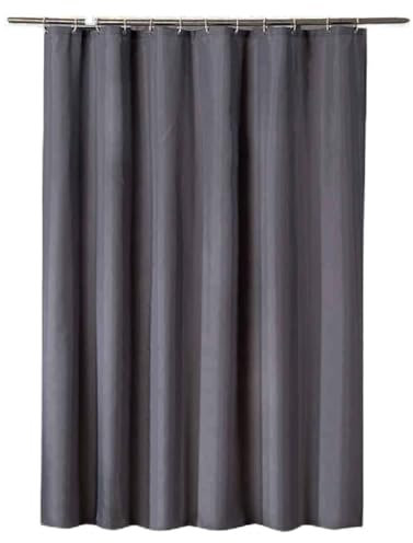 Bishilin Duschvorhang Anthrazit 200x200 Antischimmel, Badewanne Vorhang Textil Dunkelgrau Badezimmer Duschvorhang Wasserdicht Modern Einfarbig
