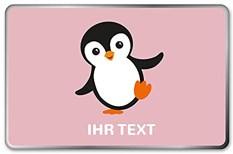 Teedose Pinguin personalisiert mit Namen, Metall eckig 20x13x5 cm | Pinguin-Keksdose mit Wunschname – kühle Geschenkdose für Tee, Kekse und Wintervorräte, in Handarbeit bedruckt