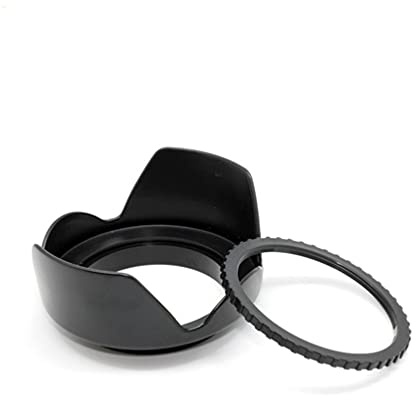 Uonlytech Copriobiettivo per Obiettivo Macchina Fotografica Dslr da 55mm in Plastica Nera, Protegge da Riflessi e Abbagliamenti, per Fotografia Professionale