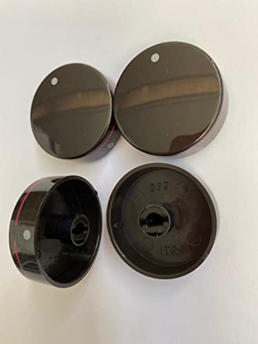 COMPATIBILI CON REX ZANUSSI OCEAN 4 manopole per piano cottura a gas modello datato 1990 in plastica con fascetta metallo stringi foro (made in italy) MN 0323