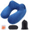AiQInu Cojin Cuello Viaje, Almohada de Viaje Hinchable con Funda Lavable,Incluye Tapones para los Oídos, Máscara de los Ojos y Bolsa de Transporte Oficina del Automóvil del Avión