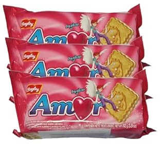 Qumir - Galletitas Argentinas Amor de Bagley - 3 Paquetes de 112 Grs cada uno para disfrutar de un Sabor Típicamente Argentino