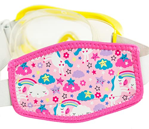 AMUSEPROFI Neopren Kopfbandabdeckung für Tauchbrillen für Kinder, Einhorn