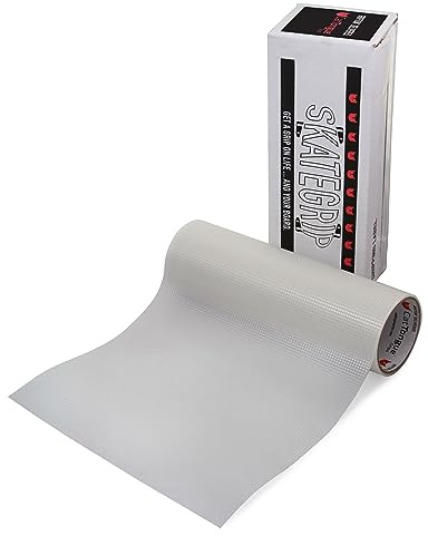 CatTongue Grips Non-Abrasive Longboard Grip Tape - Heavy-Duty, Waterproof Anti-Slip Tape for Skateboards, Scooters & More - Anti-Slip Skateboarding Accessories (Clear, 11” x 44”)
