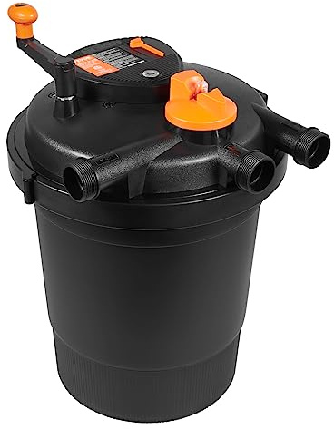 VEVOR Pressurized Biological Pond Filter, Fit Pond Up to 3200 Gallons, with 13W UV-C Light, 2630 GPH, Bio Pond Filter System Filtration Equipment for Fountain Pool, Koi Fish Aquarium Tank Garden Water