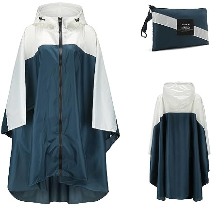 LHHMZ Women Waterproof Rain Poncho Jackets Coats Lightweight Packable Hooded Raincoats Outdoor Rain Cape