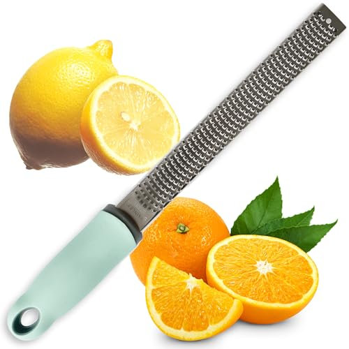 ScrapCooking - Zesteur Agrumes - Rape à Agrumes, Chocolat, Coco, Cannelle, Ail, Gingembre - En Inox - Pour Cuisine & Pâtisserie - Rapeuse à Zeste Citron, Orange - 5148