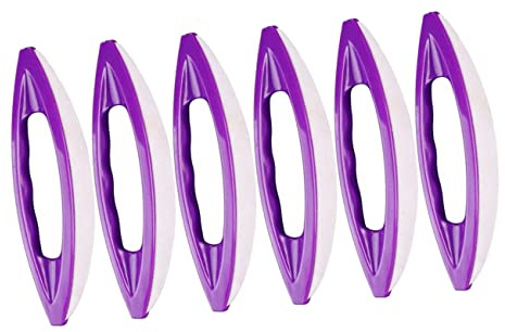 Mipcase 6pcs Nail Waxing Tool Abs Nail Polishing Tool with Purple Sheepskin Brush Portable Lightweight Manicure Accessories for Professional Use